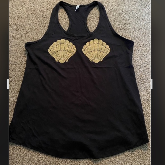 Women’s Halloween Gold Mermaid Shells Tank Top NEW - Picture 5 of 5